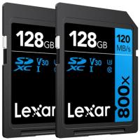 128GB Lexar 800x UHS-I SDHC Memory Cards 2 Pack