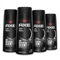 AXE Black Mens Body Spray Deodorant 48 Hour Odor Protection 4 Pack
