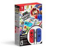 Super Mario Party Nintendo Switch with Red Blue Joy Controller Bundle