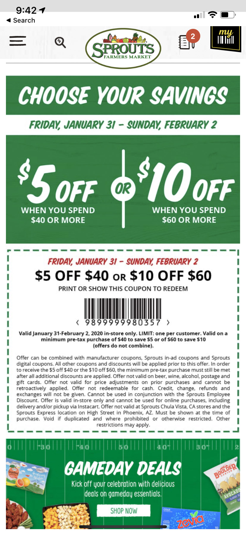 Sprouts Farmers Market 10 Off Coupon