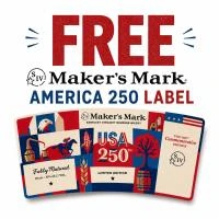 Free Makers Mark Label Customized America 250