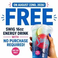 Free Swig 16oz Energy Drink at Swig on August 22nd
