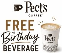 Peets Coffee Get a Free Birthday Drink