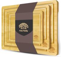 Cosy Family Bamboo Cutting Boards 3 Pack