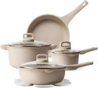 Carote Non Stick Pots and Pans Taupe Set