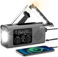 Emergency Radio 4000mAh AM FM Weather Solar Hand Crank