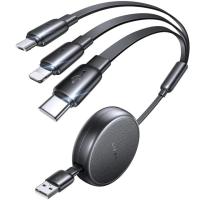 3-in-1 microUSB USB-C and Lightning Charging Cable by Lisen