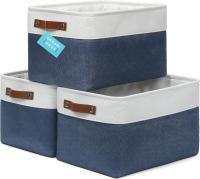 OrganiHaus Large Fabric Storage Bins Shelves 3 Pack