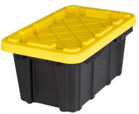 HDX Small Storage Tote with Yellow Lid