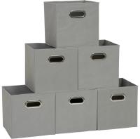 Household Essentials Foldable Fabric Storage Bins 6 Pack
