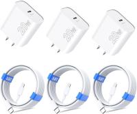 Ocupwei 20W PD USB-C Wall Charger Block 3 Pack