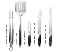 Schmidt Brothers 6-Piece BBQ Grilling Tool and Knife Set