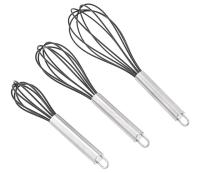 Amazon Basics Stainless Steel and Silicone Non-Stick Coated Whisk Set
