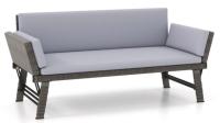 Outdoor Convertible Sofa Daybed with Adjustable Armrests Balcony