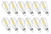 Vintage 7W ST58 LED Edison Light Bulbs 12 Pack
