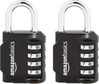 Amazon Basics 4-Digit Combination Lock 2 Pack