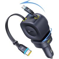 Baseus USB-C 4-in-1 Retractable Car Charger