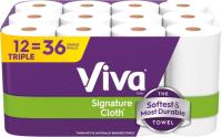 Viva Signature Cloth Paper Towel Triple Rolls 12 Pack
