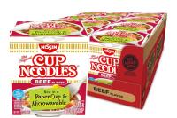 Nissin Cup Noodles Soup Beef Flavor 12 Pack