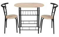Mainstays 3 Piece Metal and Wood Dining Set