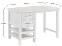 Caine Kitchen Island with Quartz Top