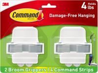 Command Broom and Mop Grippers 2 Pack