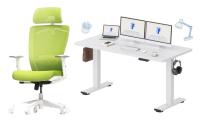 FlexiSpot 63x24 Electric Standing Desk with Ergonomic Chair