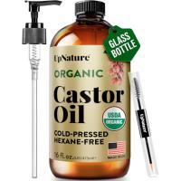 UpNature Organic Castor Oil in Glass Bottle