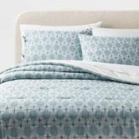 Boho Yarn Dye Ikat Comforter and Sham Set