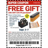 Free Harbor Freight Tool 24 AA or AAA Batteries with Purchase