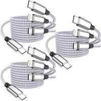 3-in-1 USB-C and Lightning Multi Charging Cable 3 Pack