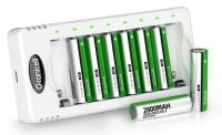 Granicell Rechargeable AA Batteries 8 Pack with Charger