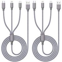HaoKanDe 3-in-1 USB-C microUSB Multi Charging Cable