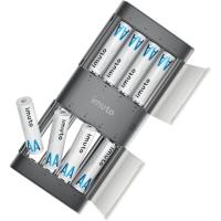 imuto Lithium Batteries AA 8 Pack with Charger