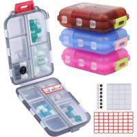 Muchengbao Small Travel Pill Organizer 4 Pack