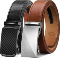 Zitahli Ratchet Leather Belt 2 Pack
