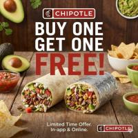 Chipotle Burrito Entree Buy One Get One Free