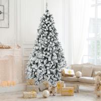 Gymax 7.5ft Snow Flocked Christmas Tree
