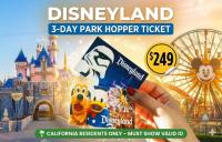 Disneyland 3-Day Park Hopper Pass Tickets