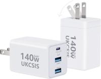 UKCSIS 140w 3-Port GaN Wall Charger 2 Pack
