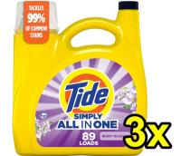 Tide Simply All-In-One Laundry Detergent 3 Pack