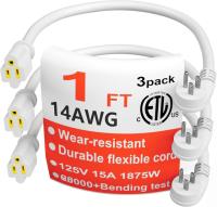 Huanchain Flat Plug Extension Cords 3 Pack