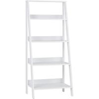 Walker Edison 4-Shelf Wood Leaning Ladder Bookcase