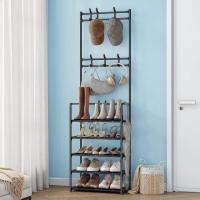 Shoe Rack 5-Tier with 6 Hooks