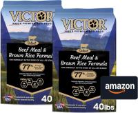 Victor Super Premium Dog Food 80lbs + Credit