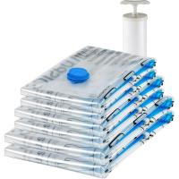 Amazon Basics Vacuum Compression Zipper Storage Bags with Pump 6 Pack