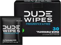 Dude Wipes On-The-Go Unscented Travel Wipes 30 Pack