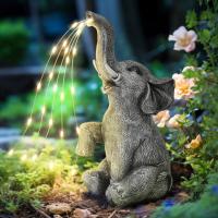 Gigalumi Solar Garden Elephant Statue