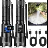 Wdtpro LED Rechargeable Flashlight 2 Pack