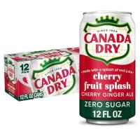 Canada Dry Zero Sugar Cherry Gingerale Soda 12 Pack